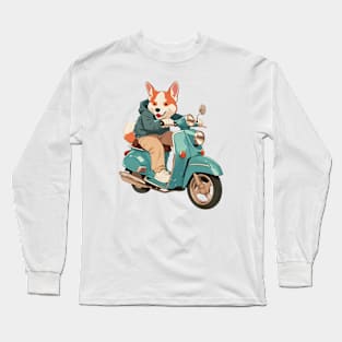 Cool dog riding motorbike Long Sleeve T-Shirt